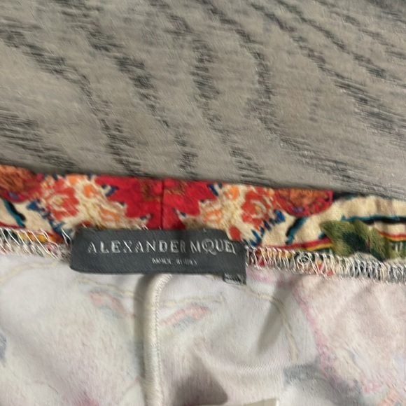Alexander McQueen Multicolor Floral women Leggings size S - Picture 5 of 7